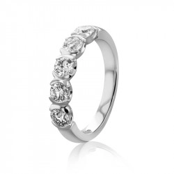 Platinum Five Stone 1.08ct Diamond Ring