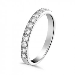 Platinum & 0.25ct Diamond Micro Claw Set Wedding Ring
