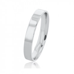 Platinum Flat Court 3mm Wedding Ring