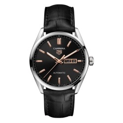 TAG Heuer Carrera Day/Date 41mm Black Dial Strap