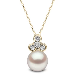 Yoko London Trend 18ct Yellow Gold Freshwater Pearl & Diamond Necklace